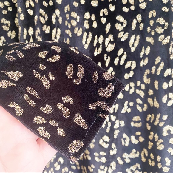 Show Me Your MuMu Glitter Cheetah Toby Swing Dress Black Gold S NWT - Picture 6 of 9